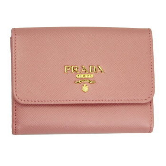 Prada Pink Leather Wallet Saffiano Petalo - Picture 1 of 4